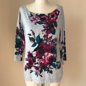 Gray boat neck sweater